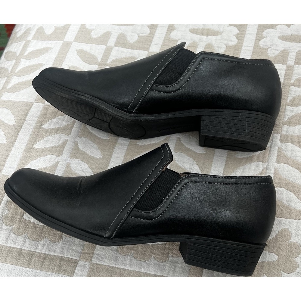 Natural Soul by Naturalizer Black Ankle Boots, Women's Size 8.5W, Comfort